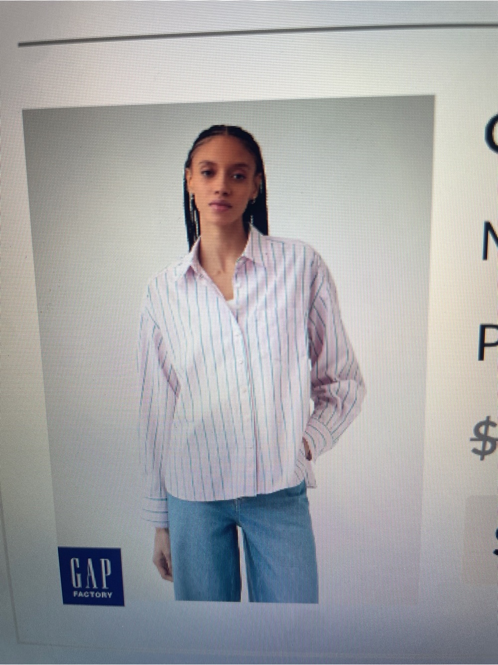 GAP Pink Multi-Stripe Button-Down Shirt